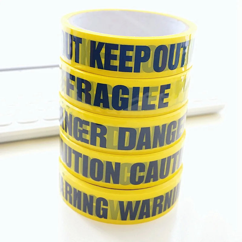 1/Roll 24mm*25m Warning Tape Danger Caution Fragile Barrier Remind DIY Sticker Work Safety Adhesive Tapes For Mall Store School
