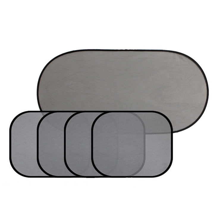 Cross-border non-porous car sun visor side screen mesh sun visor five-piece suction cup sun visor car side screen shade