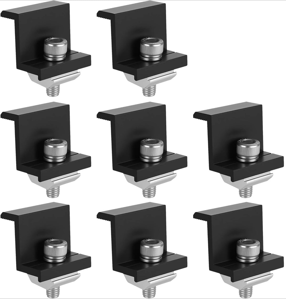 30MM Solar Panel Mounting Fixing Clamp Adjustable Bracket End & Mid Clamp PV Panel Clip for Solar Panel PV System Install Tool