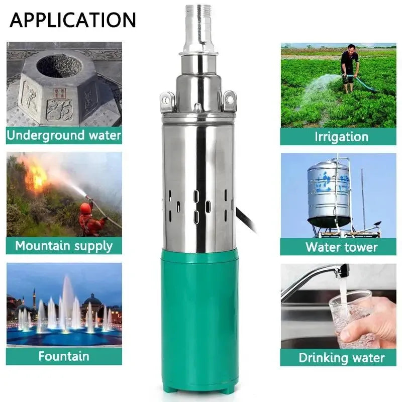 DC Solar Deep Well Water Pump 12V 24V 36V 48V 180W 250W  300W  400W Solar Water Pump Deep Well Solar Submersible Pump 40m