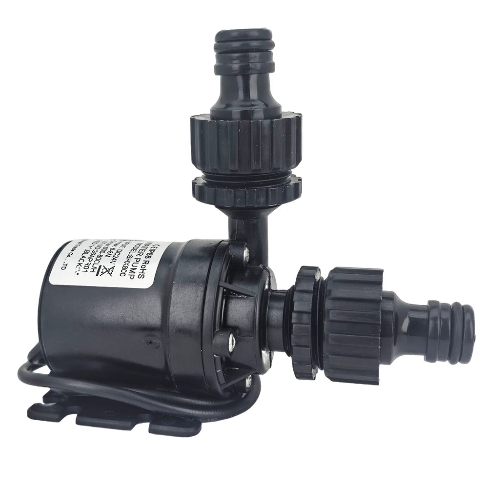 Water Pump 12v High Pressure Ultra Quiet Solar DC 24V Lift 5M 800L/H Brushless Motor Submersible Water Pumps Quick Break Joint