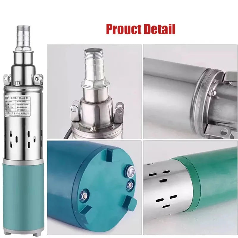 DC Solar Deep Well Water Pump 12V 24V 36V 48V 180W 250W  300W  400W Solar Water Pump Deep Well Solar Submersible Pump 40m