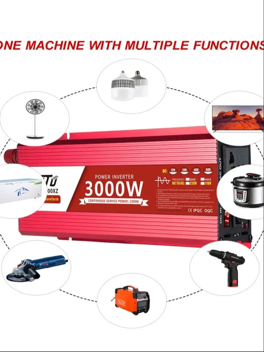 Pure Sine Wave Inverter 12V to 220V 1600W 2200W 3000W 4000W DC to AC Voltage Converter 12 220 Mini-Car Power Supply
