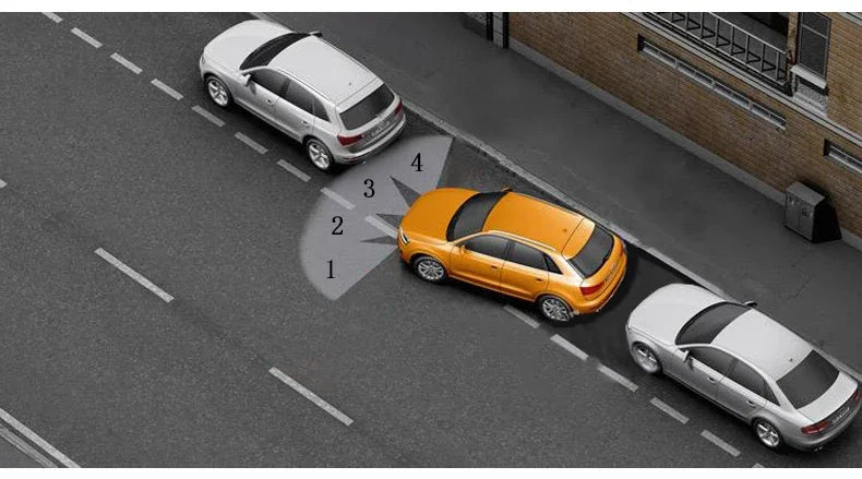 Professional Front Parking Sensor Kit Auto Parktronic Vehicle Assistant System Buzzer Alarm Volume Can be Adjusted Universal
