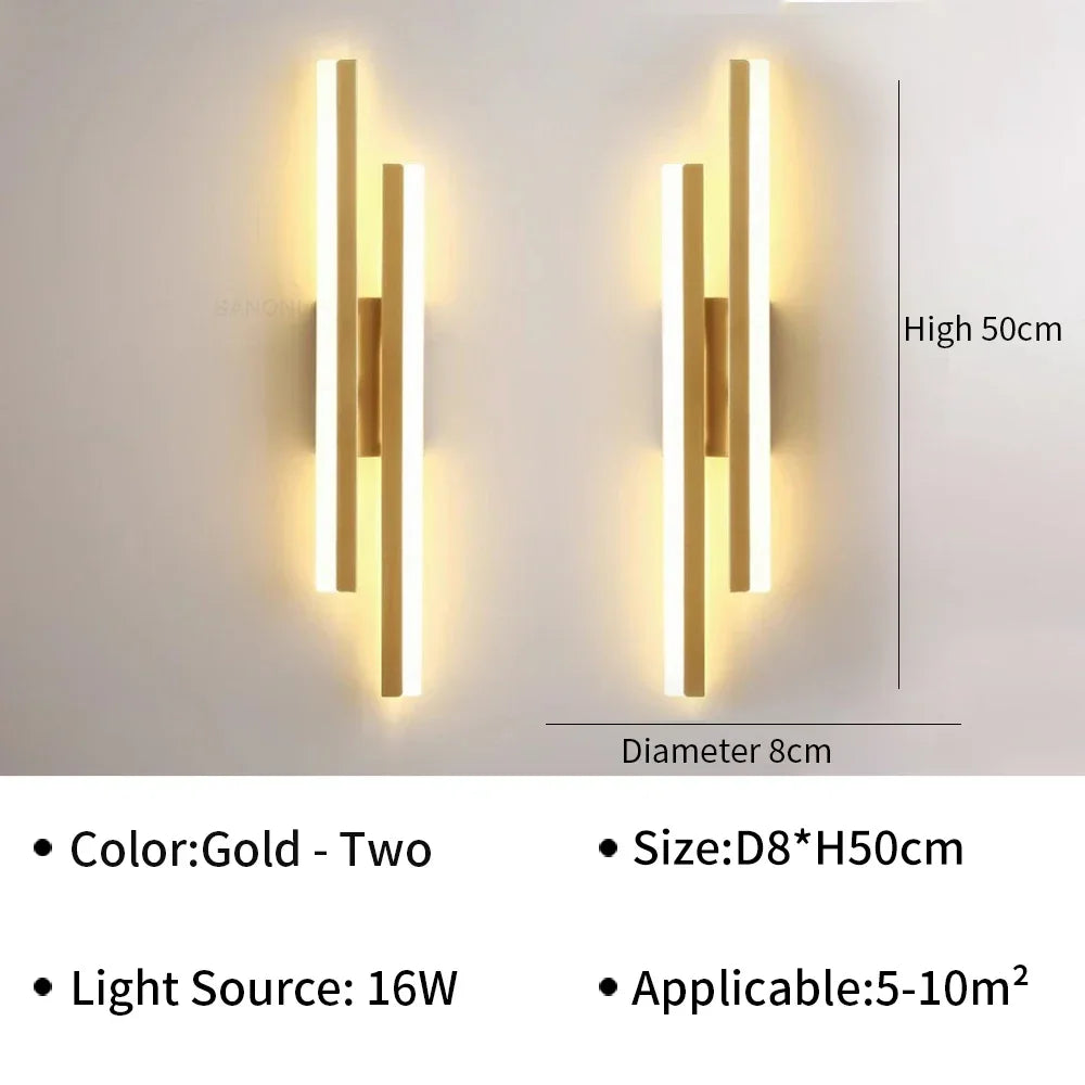Modern LED Wall Lamp for Bedroom Living Room Bedside Hallway Indoor Ambient Lighting Decorative Home Fixture