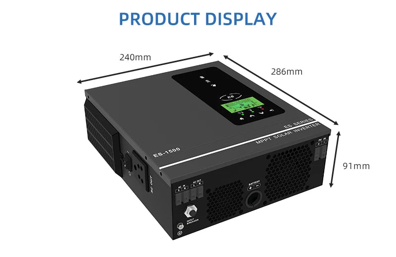 Anern 1KW 1.5KW 1.6KW 3KW Hybrid Solar Inverter 12V 24V 220V MPPT 80A Off Grid Inverters Pure Sine Wave