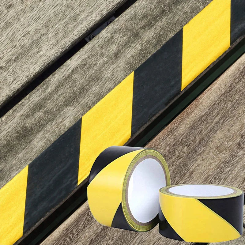 33M Black & Yellow Hazard Warning Safety Stripe Tape Ideal For Hazard Caution Warning Social Distance Warehouse Gym Floor