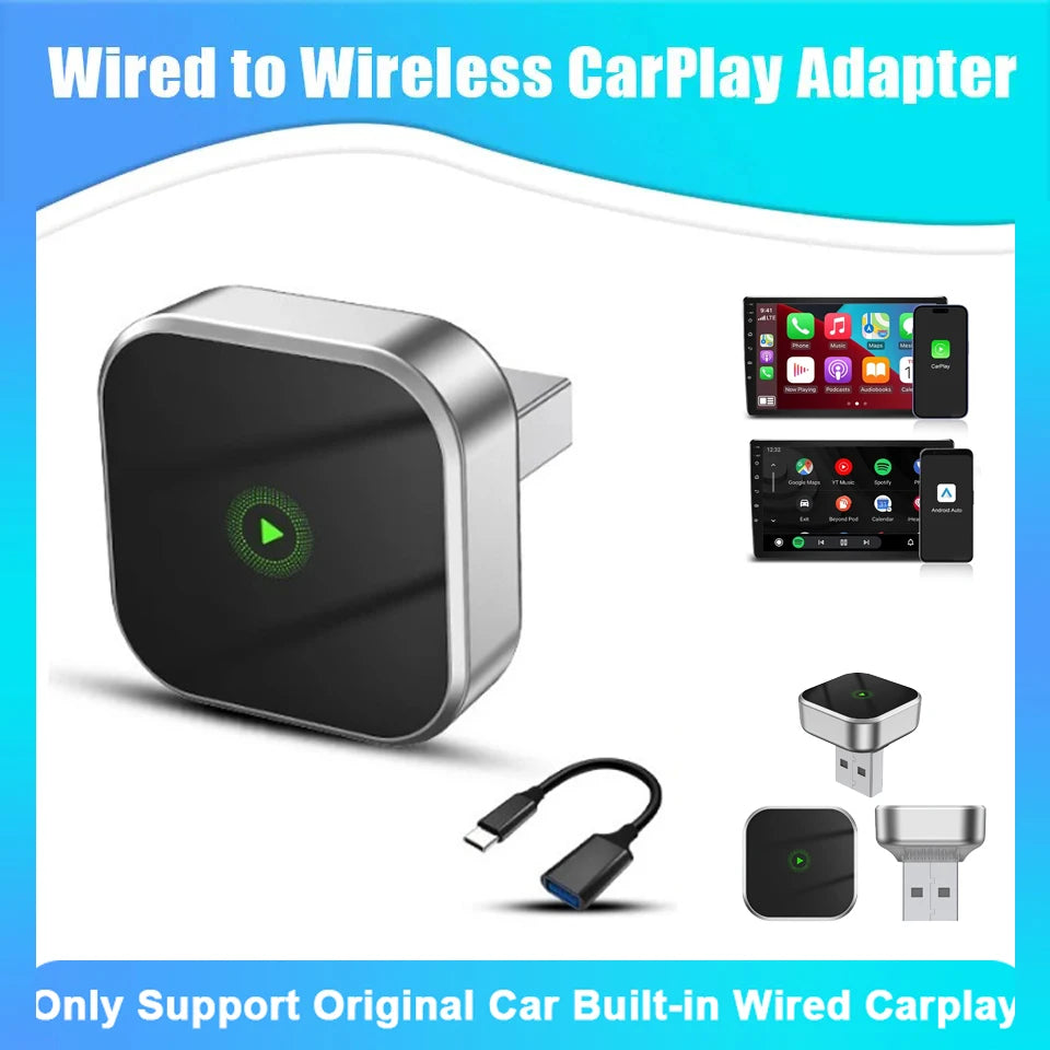 Wireless CarPlay Android Auto Adapter Mini Box Bluetooth 5.0 5Ghz Wifi Wireless Android Auto Connection Car Intelligent Systems