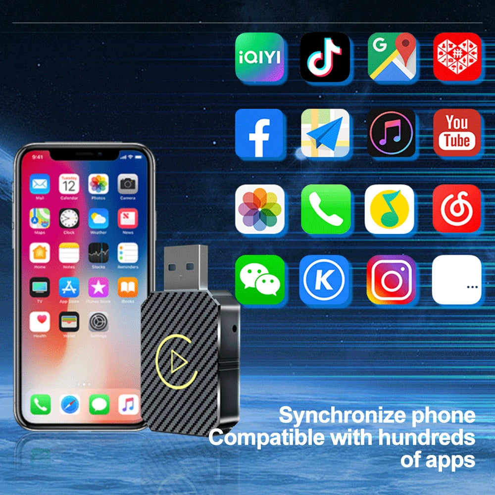 Wireless CarPlay Android Auto Adapter Mini Box Bluetooth 5.0 5Ghz Wifi Wireless Android Auto Connection Car Intelligent Systems