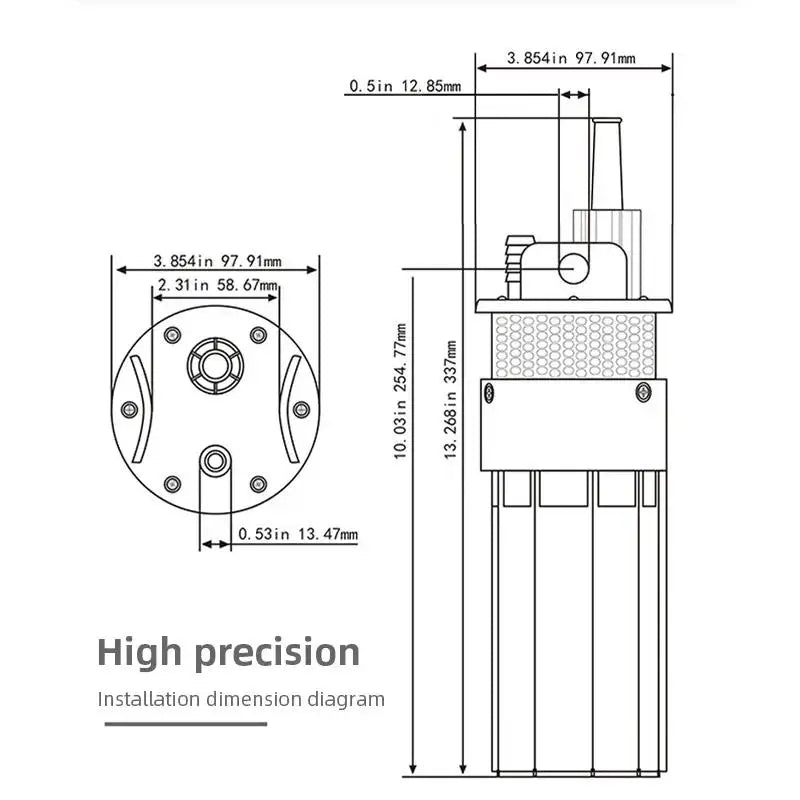 Solar Energy Submersible Pump 12V 24V 70m Lift High Flow 6L/min Mini Deep Well Water Pump Household Farm Water Supply Pump