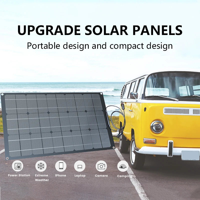 12V Bendable Solar Panel 2000W 1500W 1000W 500W Waterproof Monocrystalline Flexible Solar Panel for RV Boat Outdoor