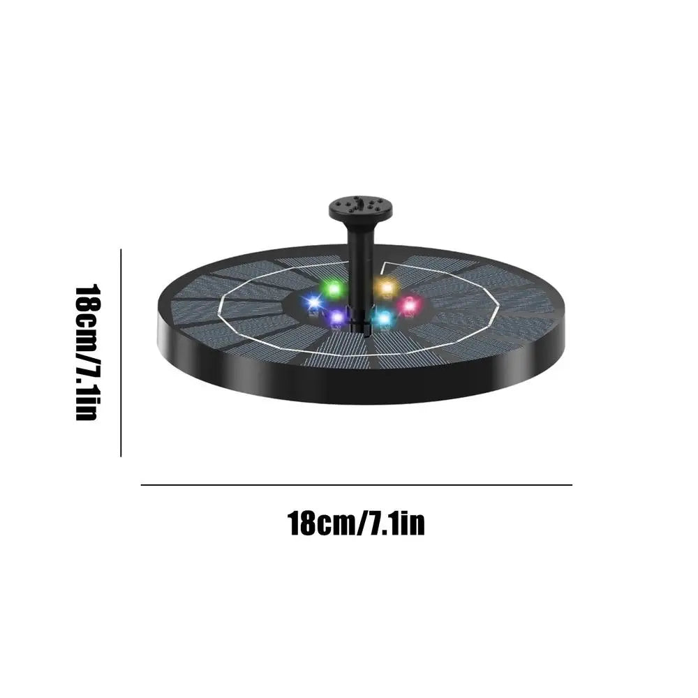 Solar Water Fountain Pool Pond Waterfall Fountain Garden Decoration Outdoor Bird Bath Solar Powered Floating Water Pump