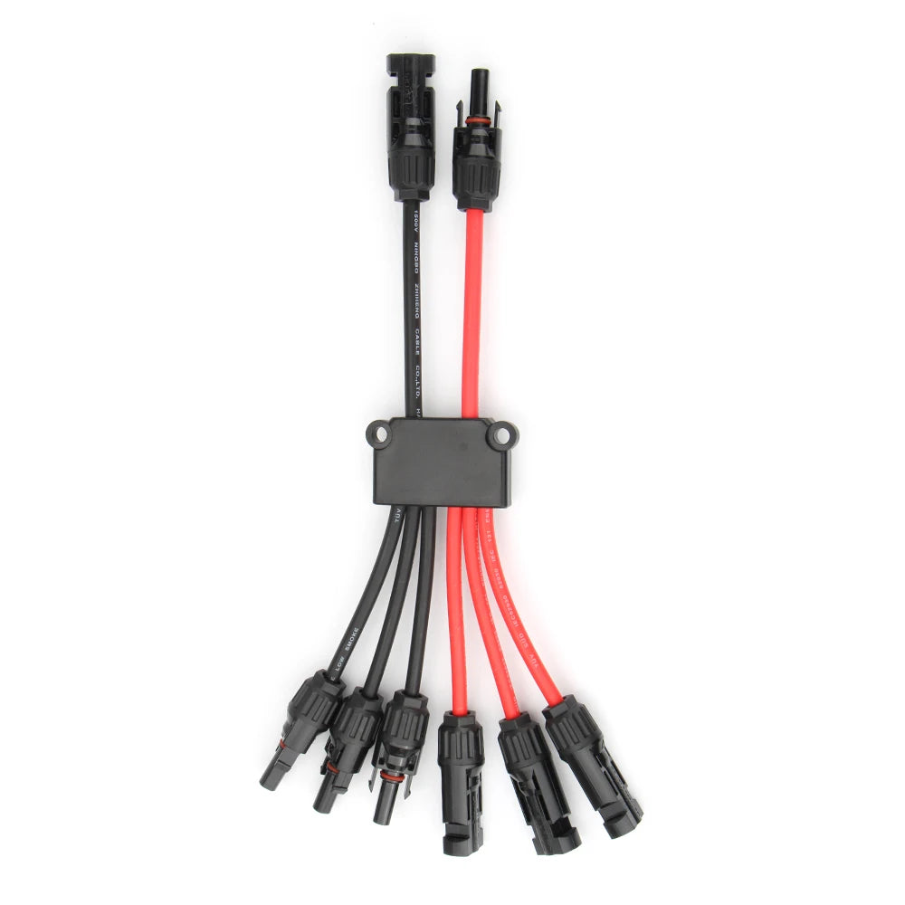 2 To 4/6/8 Y Branch P Solar Connectors Tool-Free 10AWG Solar Panel Cable Splitter for Photovoltaic System Boat RV Solar Panel