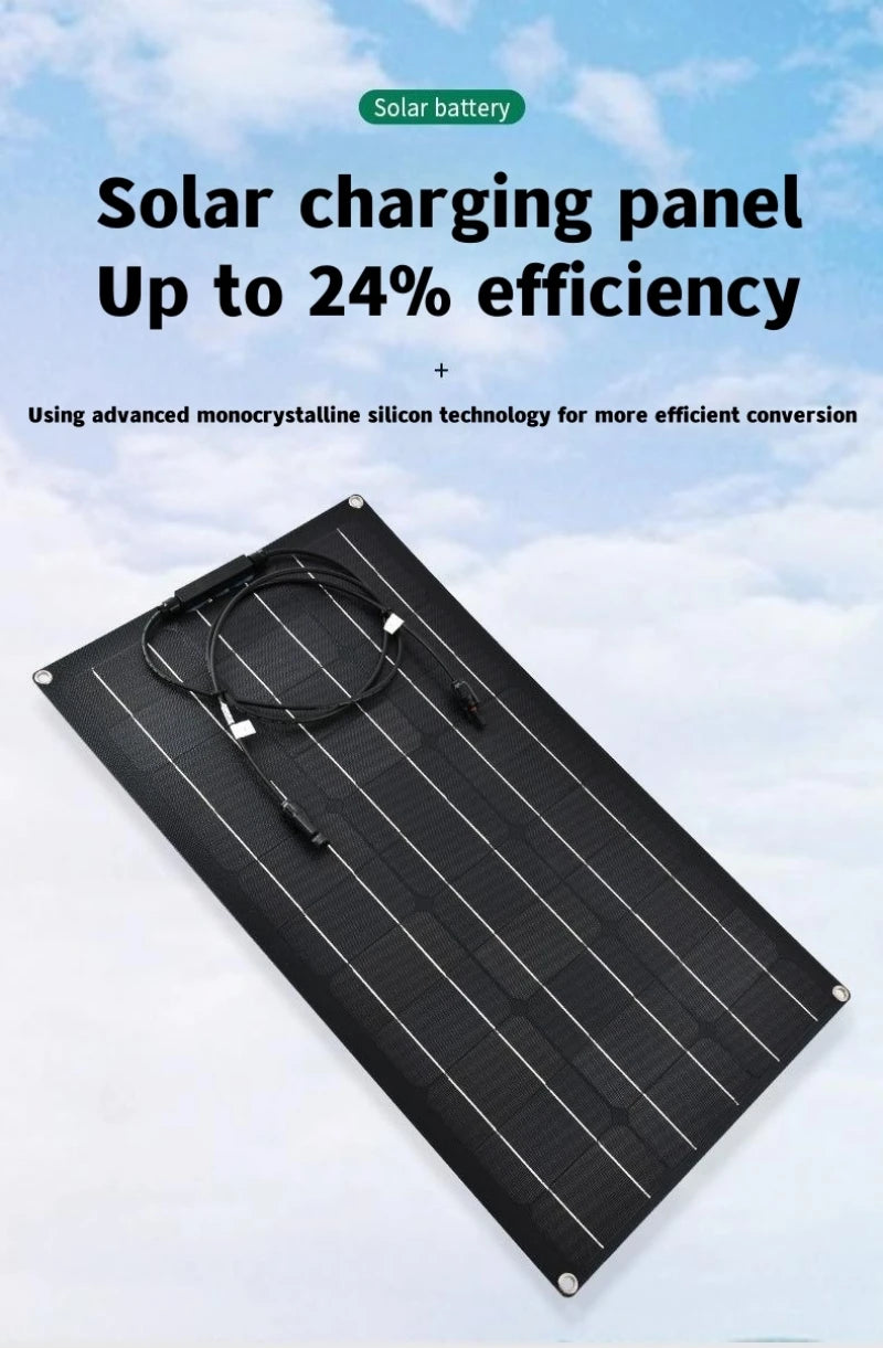 12V Bendable Solar Panel 2000W 1500W 1000W 500W Waterproof Monocrystalline Flexible Solar Panel for RV Boat Outdoor