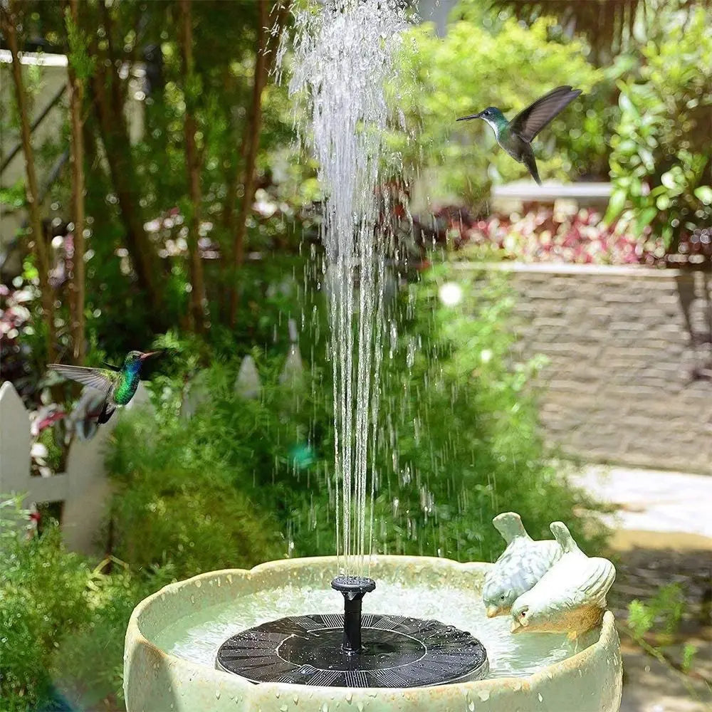 Energy-saving Solar Fountain Pump Waterproof Versatile Floating Solar Powered Water Fountain with 6 Interchangeable Nozzles