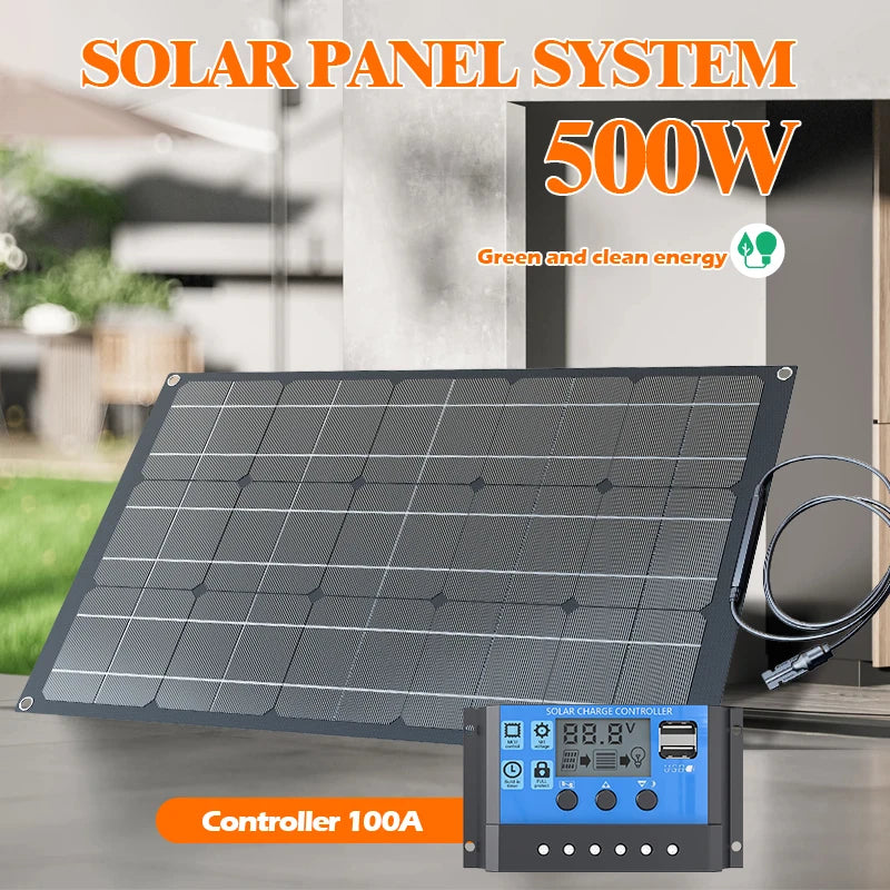 12V Bendable Solar Panel 2000W 1500W 1000W 500W Waterproof Monocrystalline Flexible Solar Panel for RV Boat Outdoor