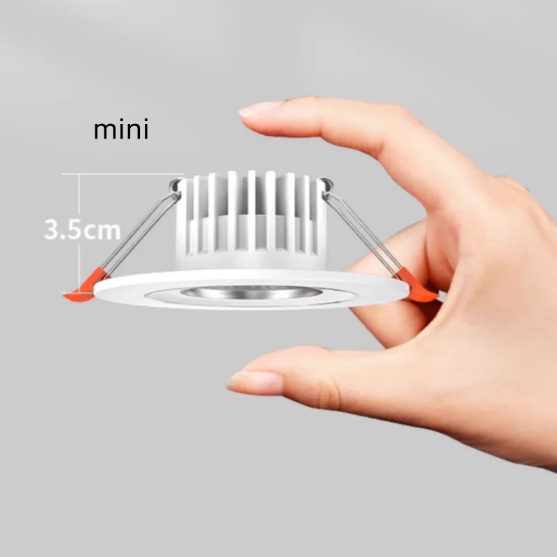 10pcs Round Recessed LED Downlights 3W 5W 7W COB Ceiling Lamp Spot Lights AC110-220V Aluminum Household lighting