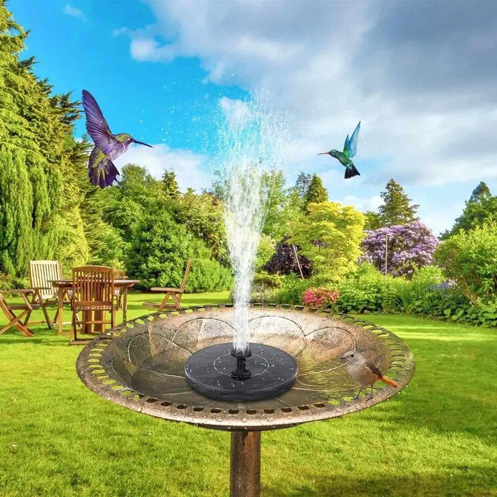 Energy-saving Solar Fountain Pump Waterproof Versatile Floating Solar Powered Water Fountain with 6 Interchangeable Nozzles