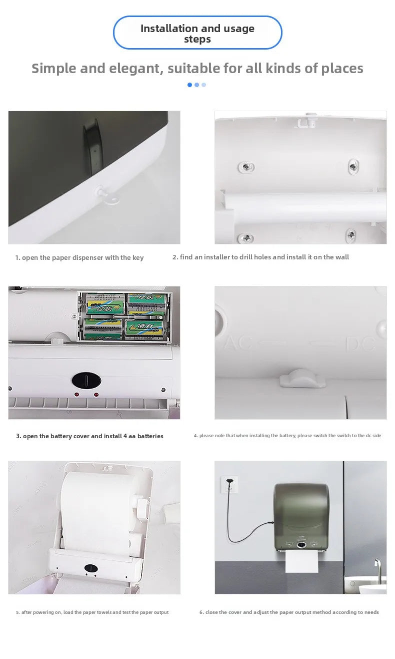 Automatic Sensor Paper Dispenser, Electric Tissue Holder