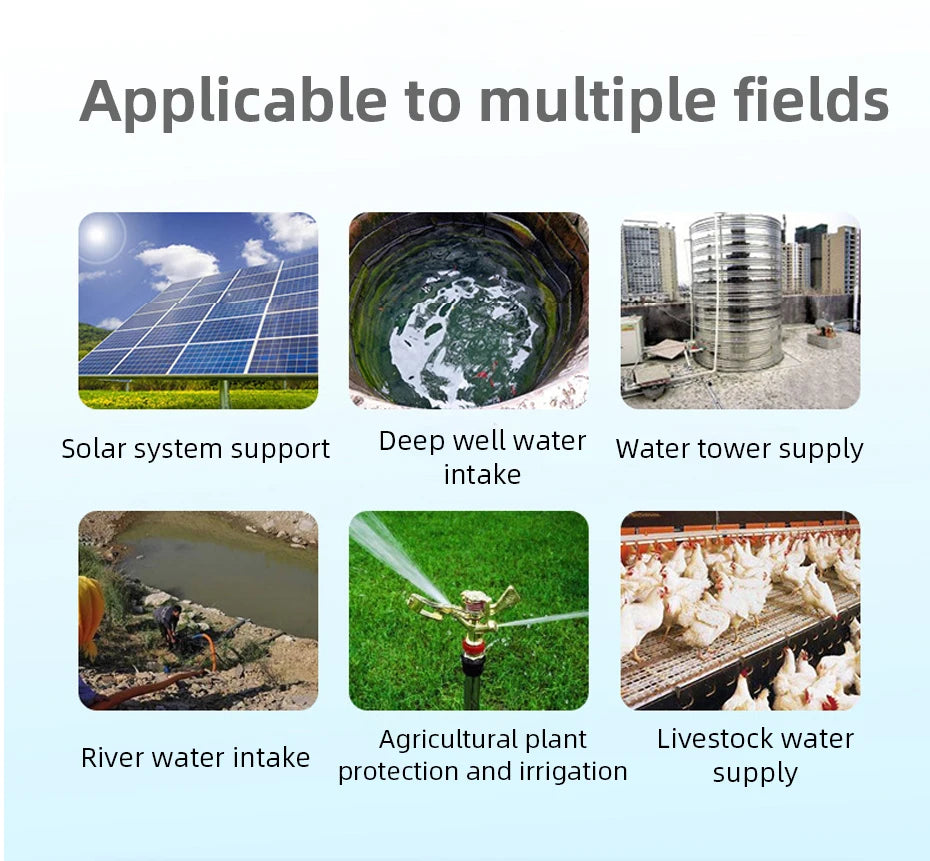Solar Energy Submersible Pump 12V 24V 70m Lift High Flow 6L/min Mini Deep Well Water Pump Household Farm Water Supply Pump
