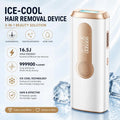 IPL Hair Removal with Ice Cooling Function for Women,Long-Lasting Results,999,999 Flashes Painless Hair Removal for Armpits Legs