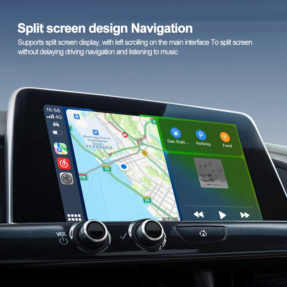 Wireless CarPlay Android Auto Adapter Mini Box Bluetooth 5.0 5Ghz Wifi Wireless Android Auto Connection Car Intelligent Systems