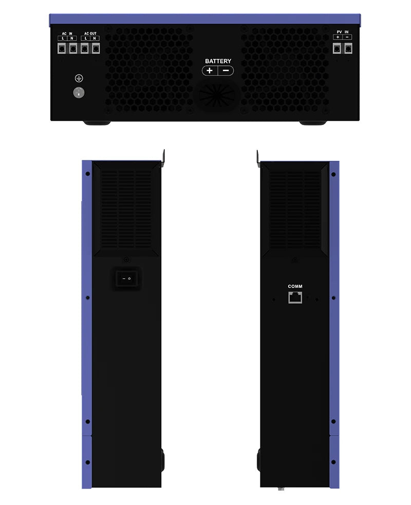 Anern 1KW 1.5KW 1.6KW 3KW Hybrid Solar Inverter 12V 24V 220V MPPT 80A Off Grid Inverters Pure Sine Wave