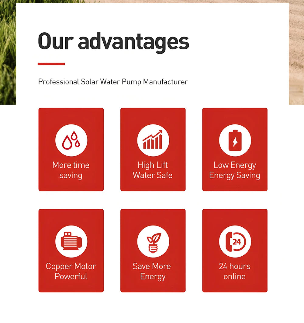 12V/24V DC Submersible Pumps 2 inch Solar Water Pump High Head High Flow Solar Water Pump Home Vegetable Gardening Water Pump