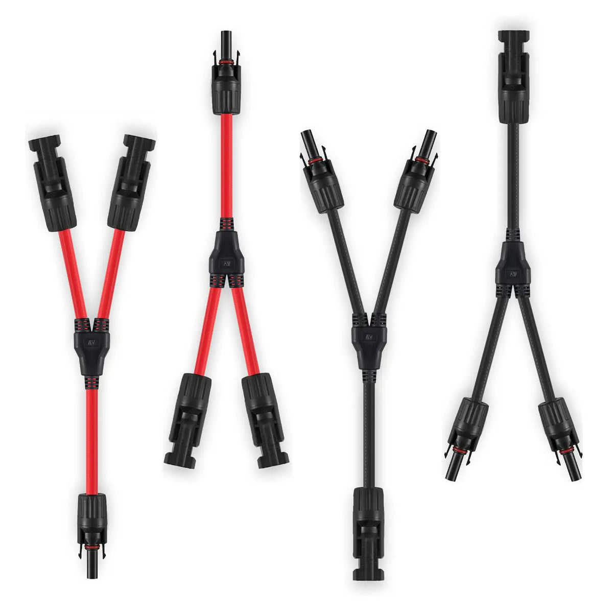 1/2pairs Solar Connectors Y Branch Upgraded Solar Panel Connector Cable Adapter Cable Wire Plug Tool Kit for Solar Panel
