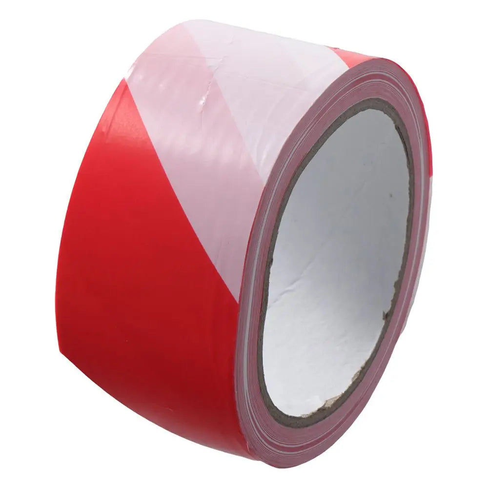 Safety Warning Tape Red White Barricade Caution Tape Multiple Applications High Visibility Construction Barrier Tape Hardware