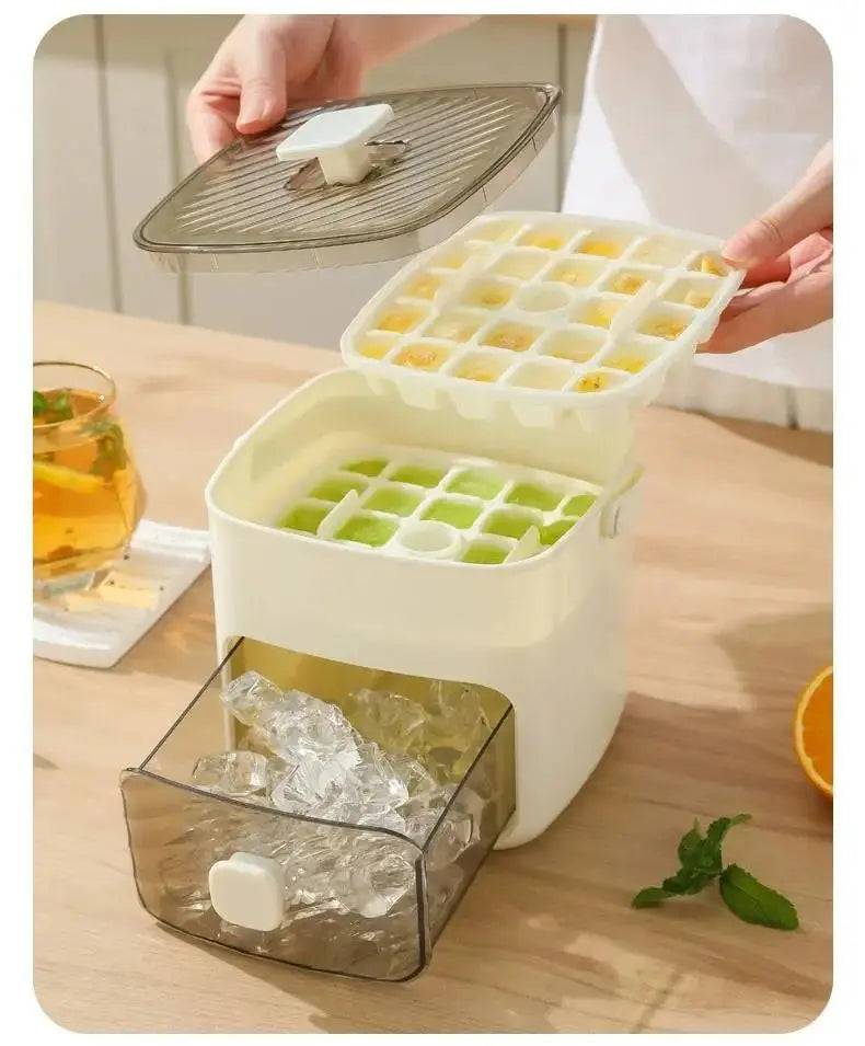 48 Grid Ice Cube Tray One Touch Easy Release Reusable Ice Maker Mold For Freezer Homemade Ice Cubes Kitchen Bar