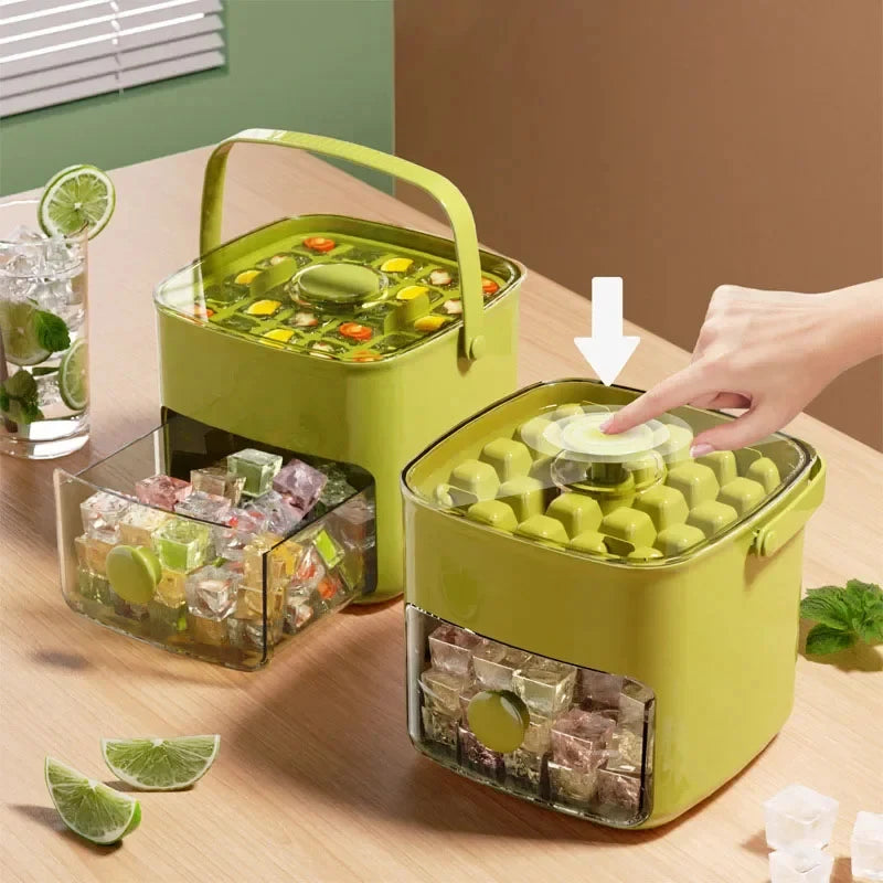48 Grid Ice Cube Tray One Touch Easy Release Reusable Ice Maker Mold For Freezer Homemade Ice Cubes Kitchen Bar