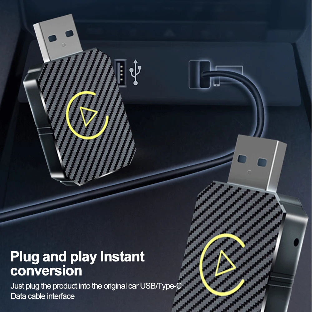 Wireless CarPlay Android Auto Adapter Mini Box Bluetooth 5.0 5Ghz Wifi Wireless Android Auto Connection Car Intelligent Systems