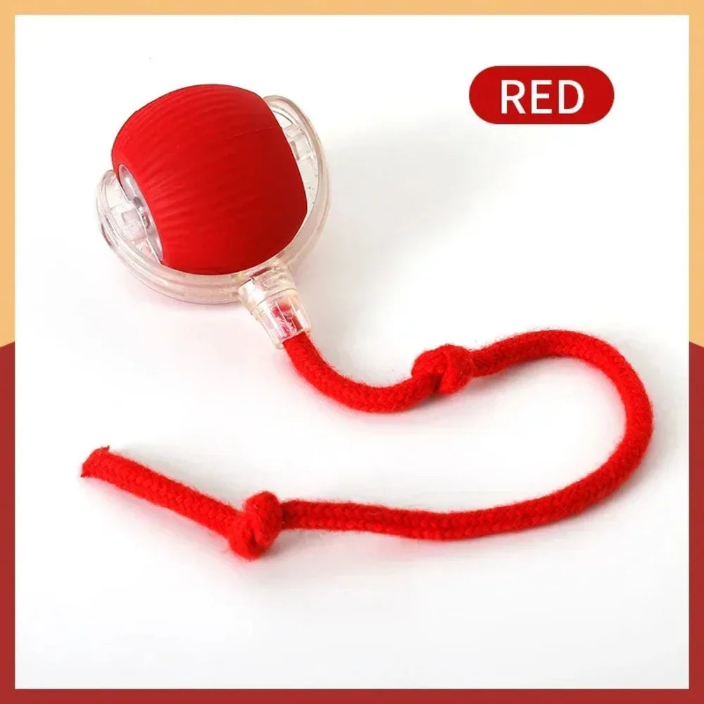 Cat Interactive Ball Toys Automatic Rolling Ball Faux Tail Rechargeable Smart Pet Electronic Toy Dog Cat Training Imitate Mouse