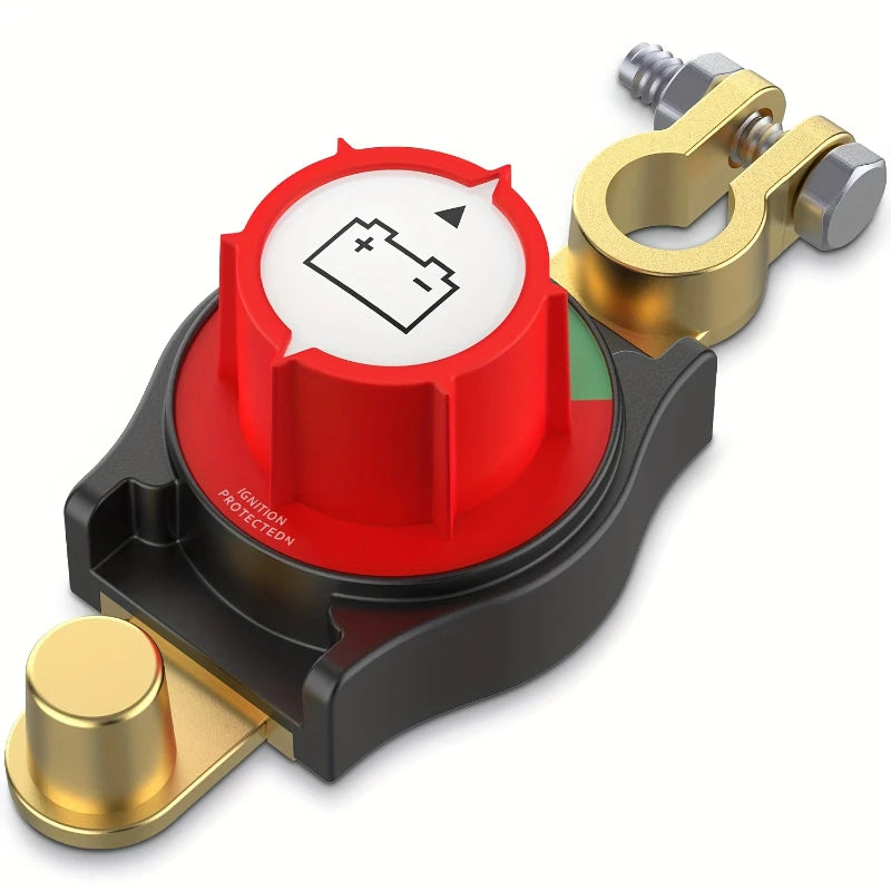 Top Post Battery Disconnect Switch Battery Disconnect Switch 3rd Gen Battery Kill Switch for Truck Boat RV Heavy Duty 12V-48V
