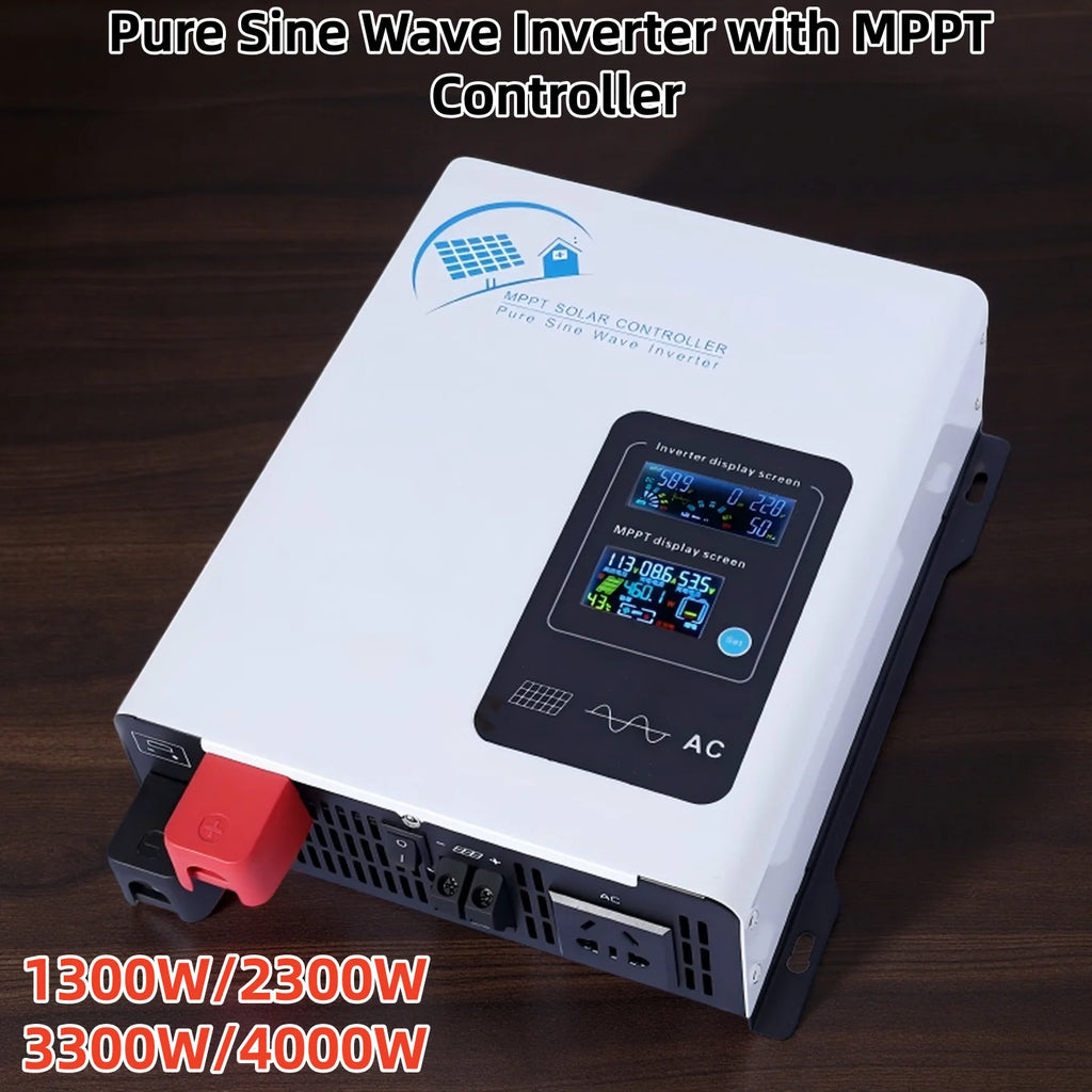 Hybrid Solar Inverter 3300W 2300W  Off Grid Tie Pure Sine Wave MPPT Inverter 12V 24V 48V 110V 220V 30A 60A 100A Solar Charger