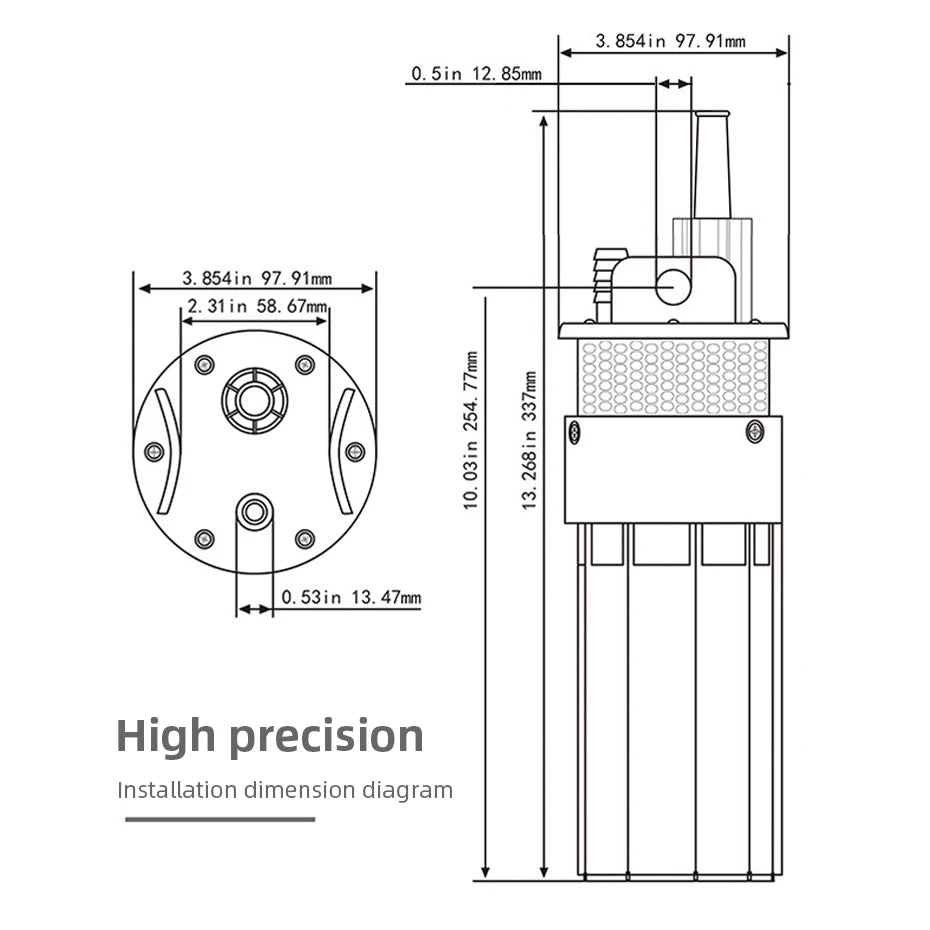 Solar Energy Submersible Pump 12V 24V 70m Lift High Flow 6L/min Mini Deep Well Water Pump Household Farm Water Supply Pump