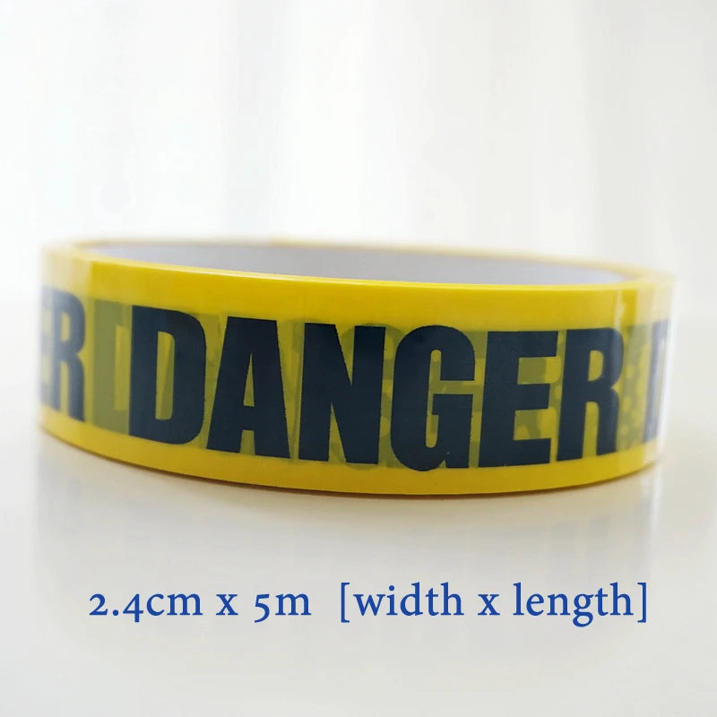 1/Roll 24mm*25m Warning Tape Danger Caution Fragile Barrier Remind DIY Sticker Work Safety Adhesive Tapes For Mall Store School