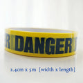 1/Roll 24mm*25m Warning Tape Danger Caution Fragile Barrier Remind DIY Sticker Work Safety Adhesive Tapes For Mall Store School