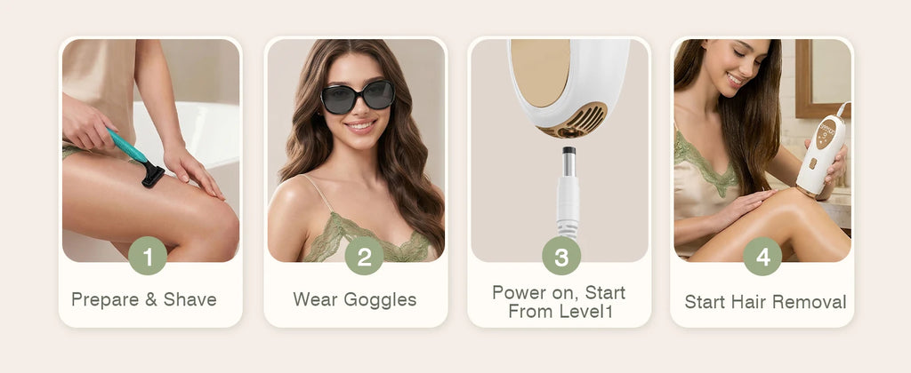 IPL Hair Removal with Ice Cooling Function for Women,Long-Lasting Results,999,999 Flashes Painless Hair Removal for Armpits Legs