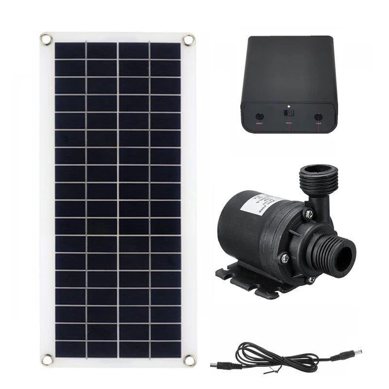 500W 800L/H Solar Panel Water Pump Charging Fountain Power Bank 12V Motor Solar Kit Garden Pond Solar Energy
