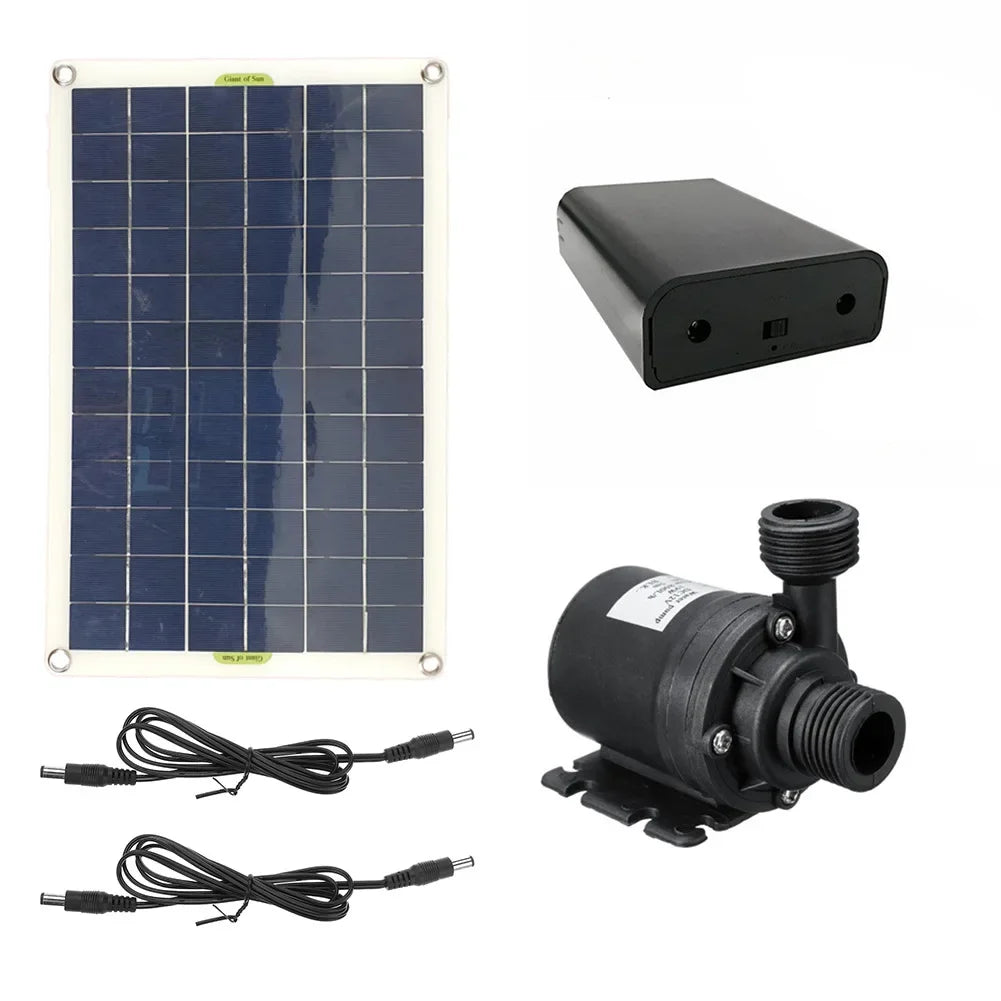 50W Solar Water Pump Low Noise Solar Fountain with Battery Backup for Continuous Operation solar pump basin for Garden and Pond