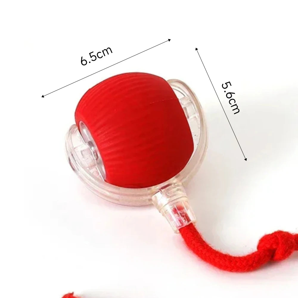 Cat Interactive Ball Toys Automatic Rolling Ball Faux Tail Rechargeable Smart Pet Electronic Toy Dog Cat Training Imitate Mouse