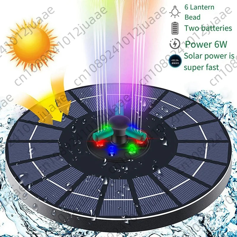 6W Solar Fountain Pump For Water Feature With Cord,Solar Bird Bath Fountain ,Solar Powered Water Fountain For Bird Bath