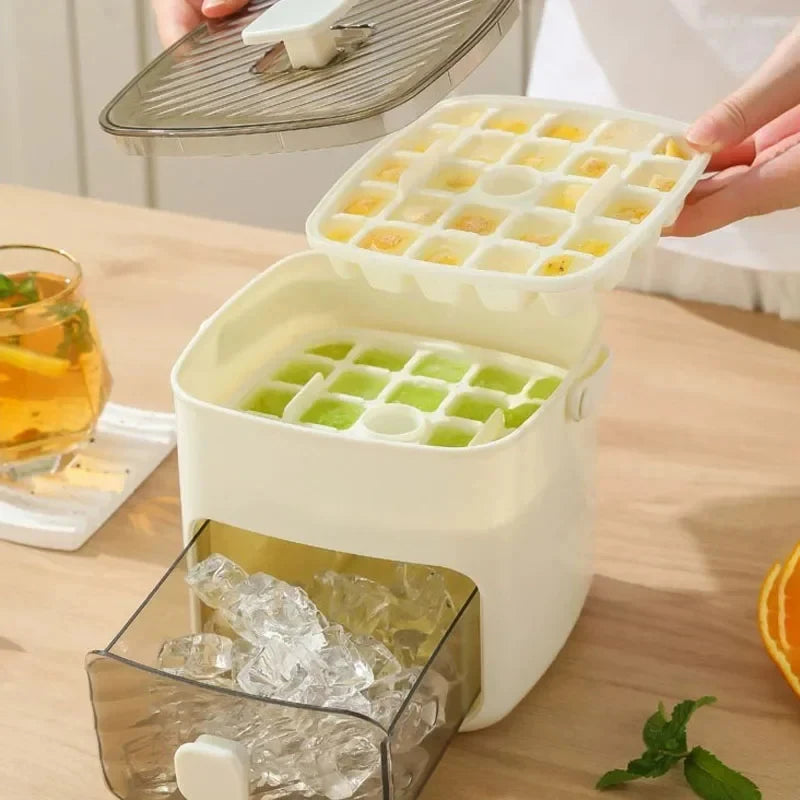 48 Grid Ice Cube Tray One Touch Easy Release Reusable Ice Maker Mold For Freezer Homemade Ice Cubes Kitchen Bar