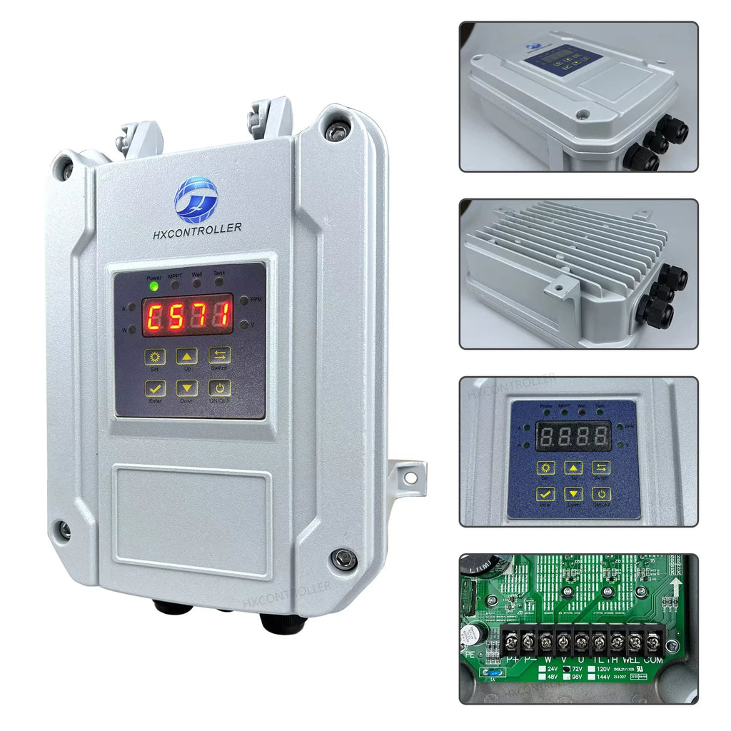 Solar Pump Controller 24V 48V 72V 96V 110V 400W-2000W DC Screw Deep Well Water Pump MPPT Controller Use Agricultural Irrigation