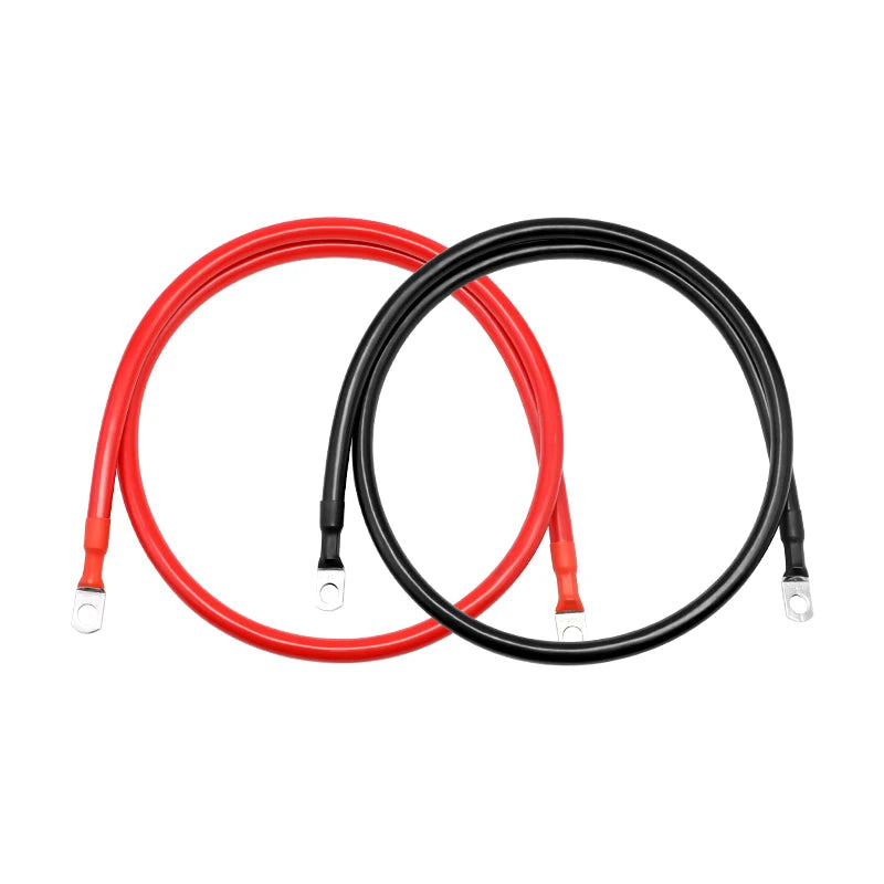 Battery Connection Cable 8 6 4AWG with M8 SC Terminal RV Pure Copper Core Inverter Battery Connection Wire 20/30/40/50/60/100CM