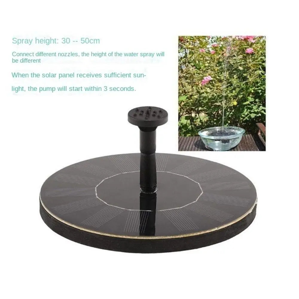 Energy-saving Solar Fountain Pump Waterproof Versatile Floating Solar Powered Water Fountain with 6 Interchangeable Nozzles