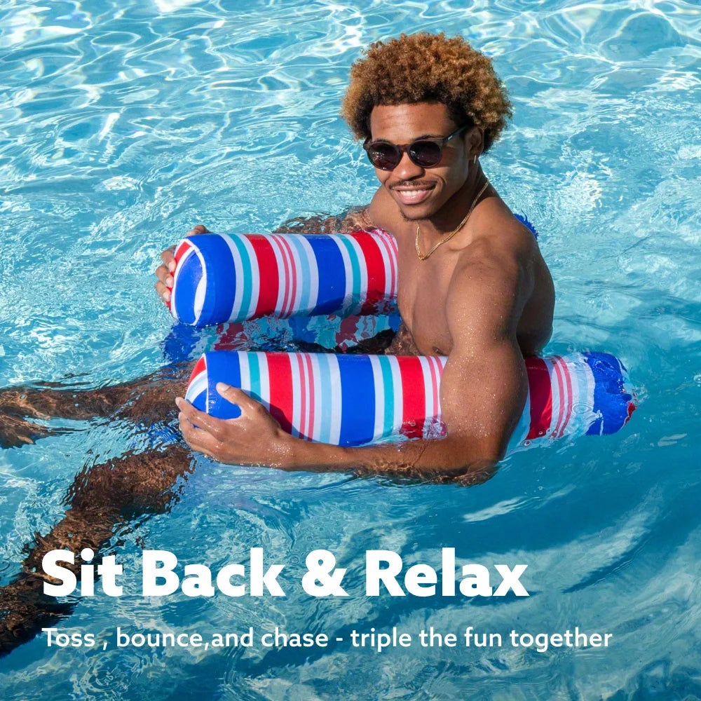 JOYFY 3 Pack 4-in-1 Inflatable Pool Floats Water Hammock Lounges Multi-Purpose Swimming Pool for Pool, Lake, Outdoor, Beach